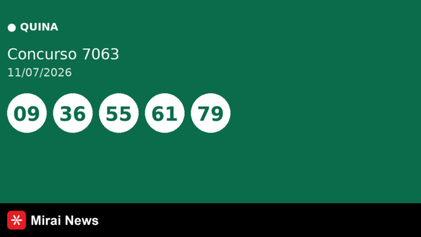 Resultado da Quina 7063 de 11/07: confira as dezenas
