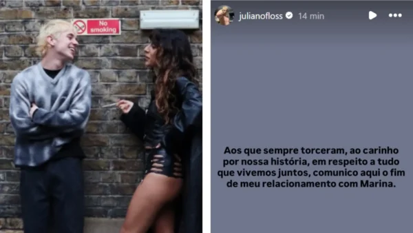 Juliano Floss confirma fim do namoro com Marina Sena hoje