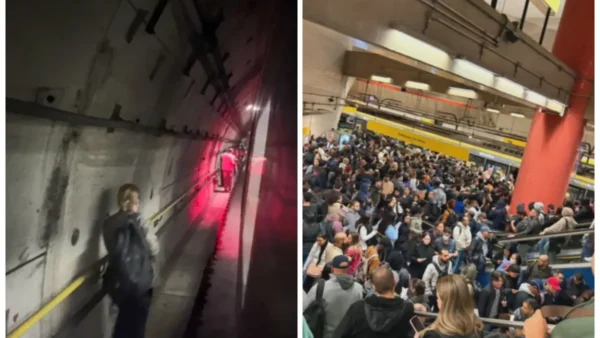 Falha na linha amarela paralisa trens e causa caos no metrô SP