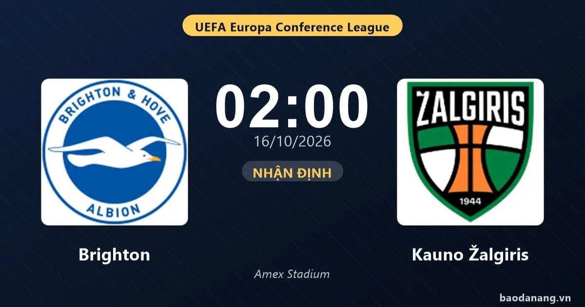 Brighton FC enfrenta FK Kauno Žalgiris hoje na Conference League