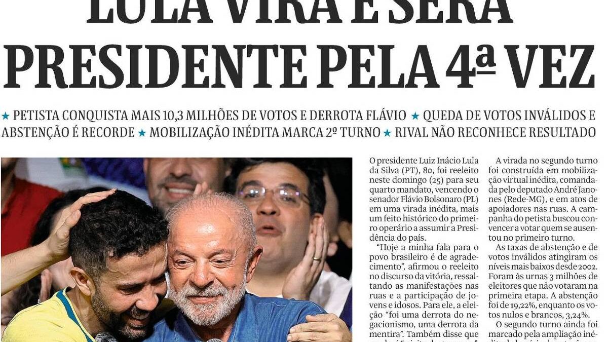 Edição especial da Folha sobre reeleição de Lula esgota em 24h