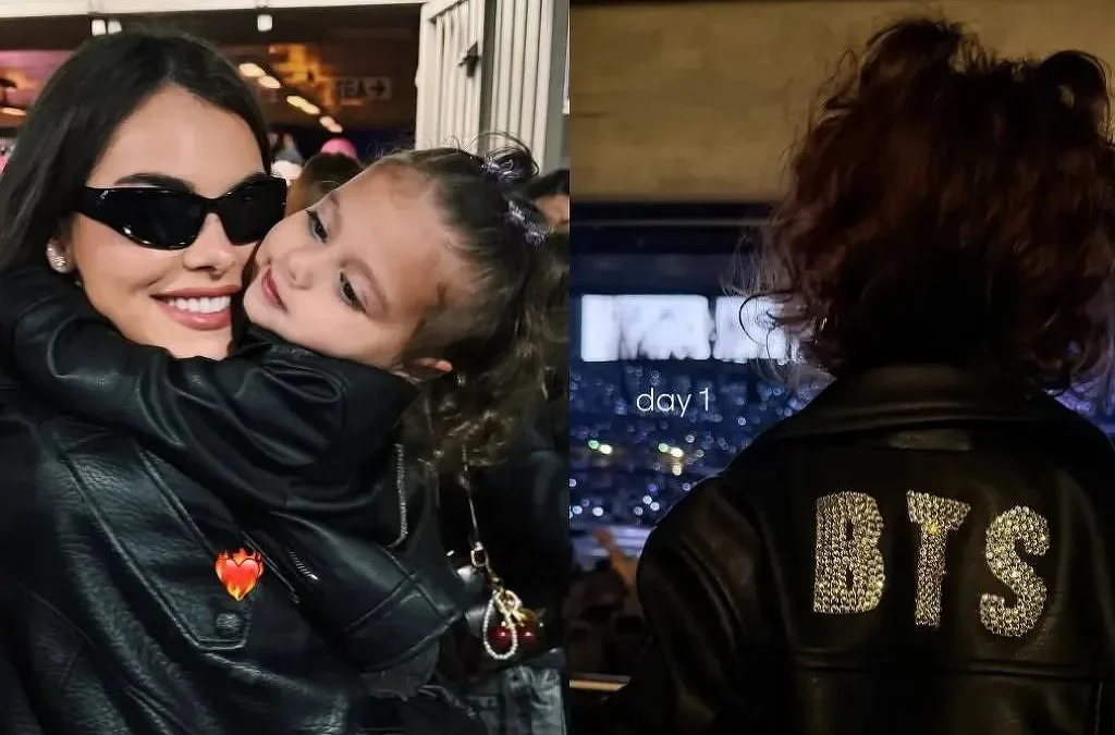 Filha de Neymar vibra no show do BTS em São Paulo e encanta fãs