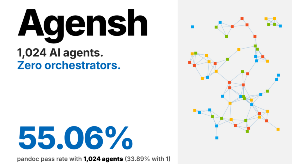 Microsoft libera Agensh, harness para 1.024 agentes de IA