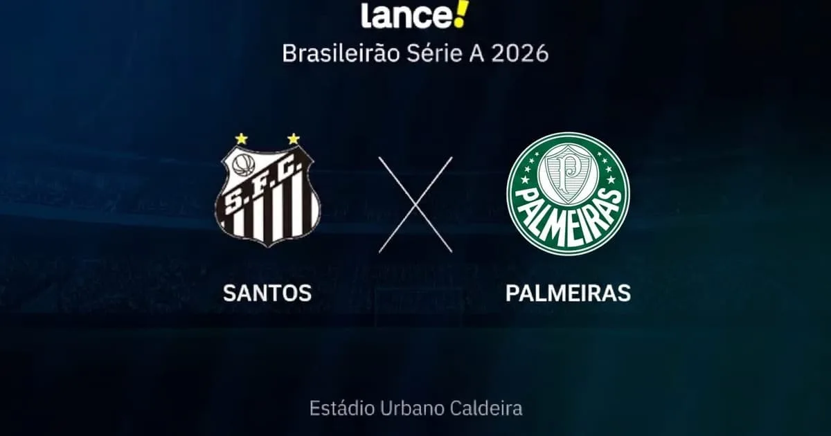 Santos x Palmeiras hoje 19h30: onde assistir ao vivo Brasileirão