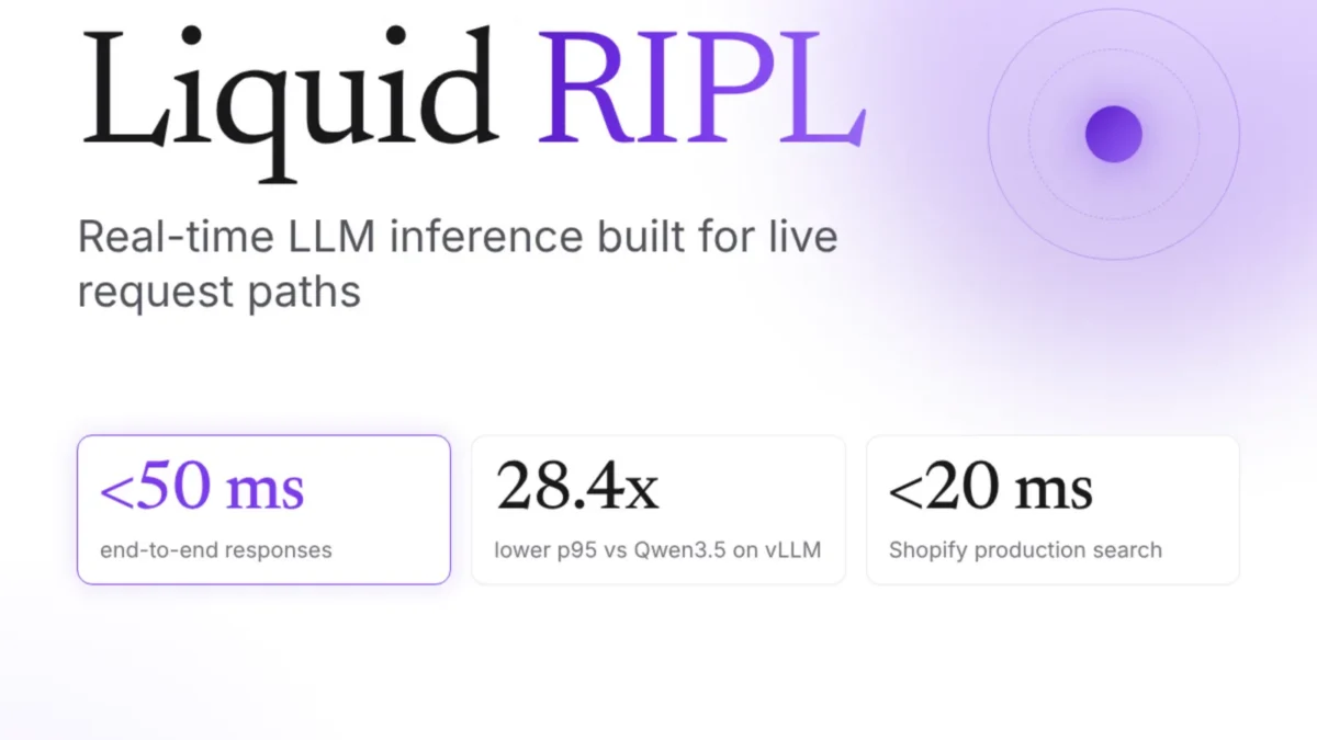 Liquid RIPL leva modelos generativos a latência abaixo de 50 ms