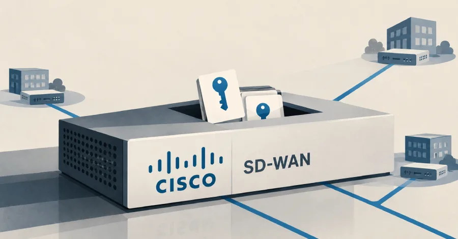 Falha grave em Cisco SD-WAN abre backdoor e rouba chaves AES-256