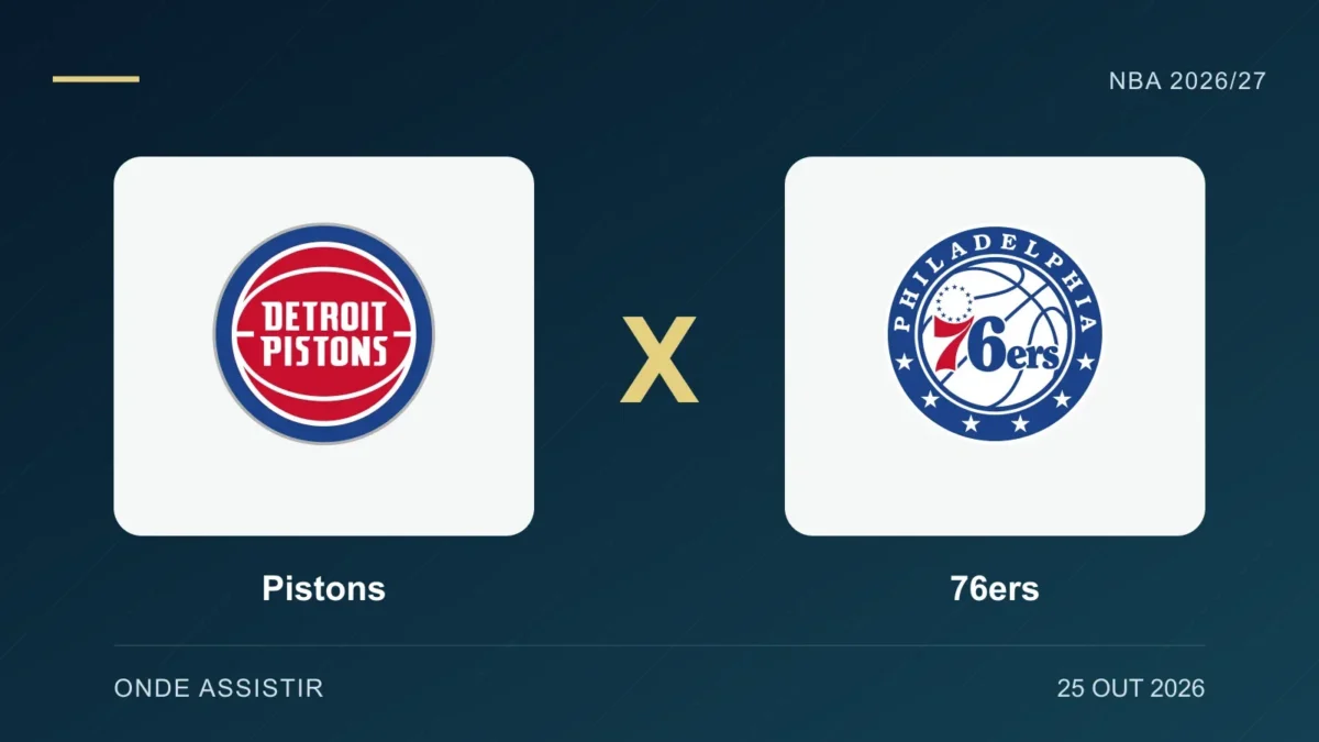 Philadelphia 76ers x Pistons hoje: onde ver e desfalques